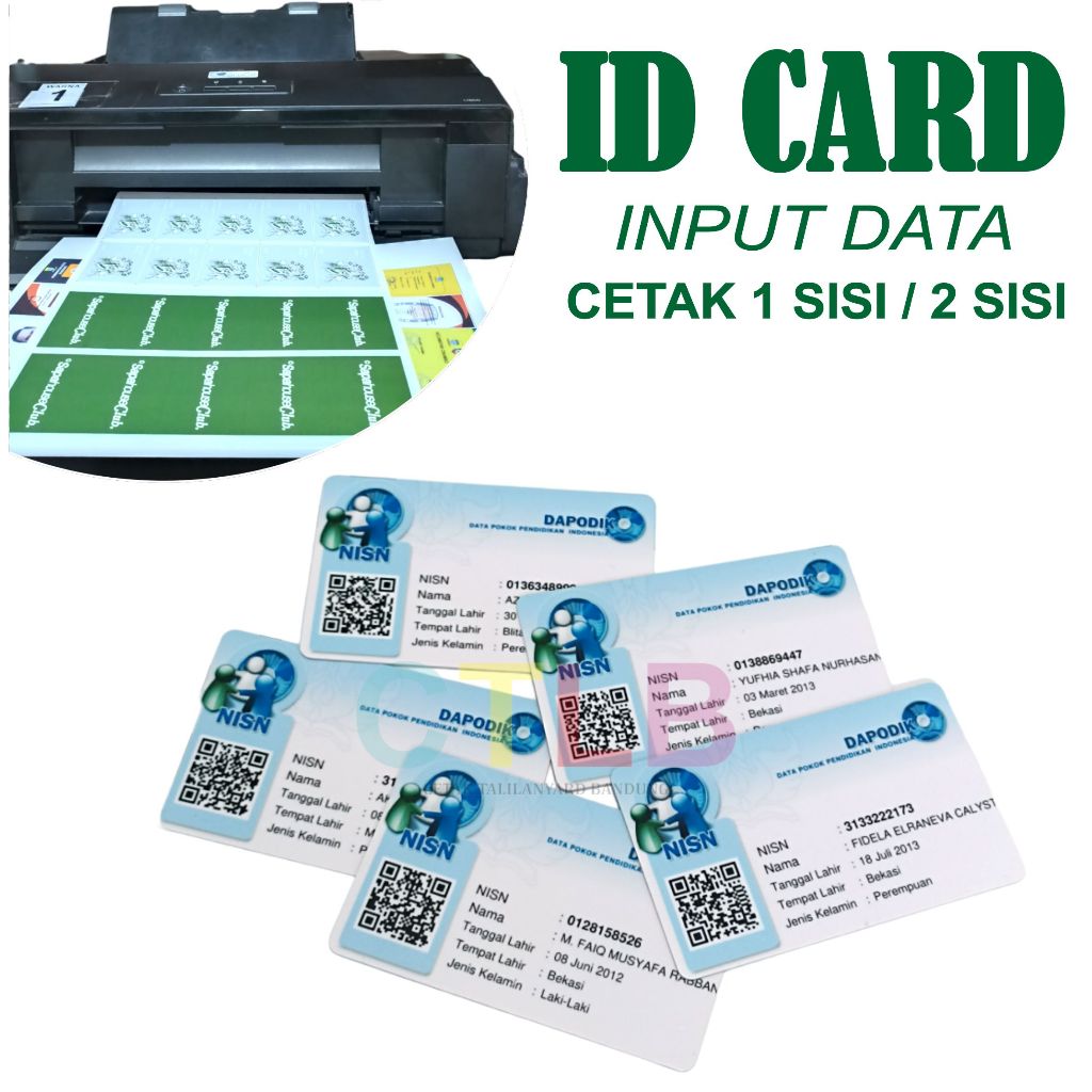 

CETAK ID CARD BAHAN PVC KETEBALAN 0,9 MM PRESS OVEN AWET ANTI KELUPAS
