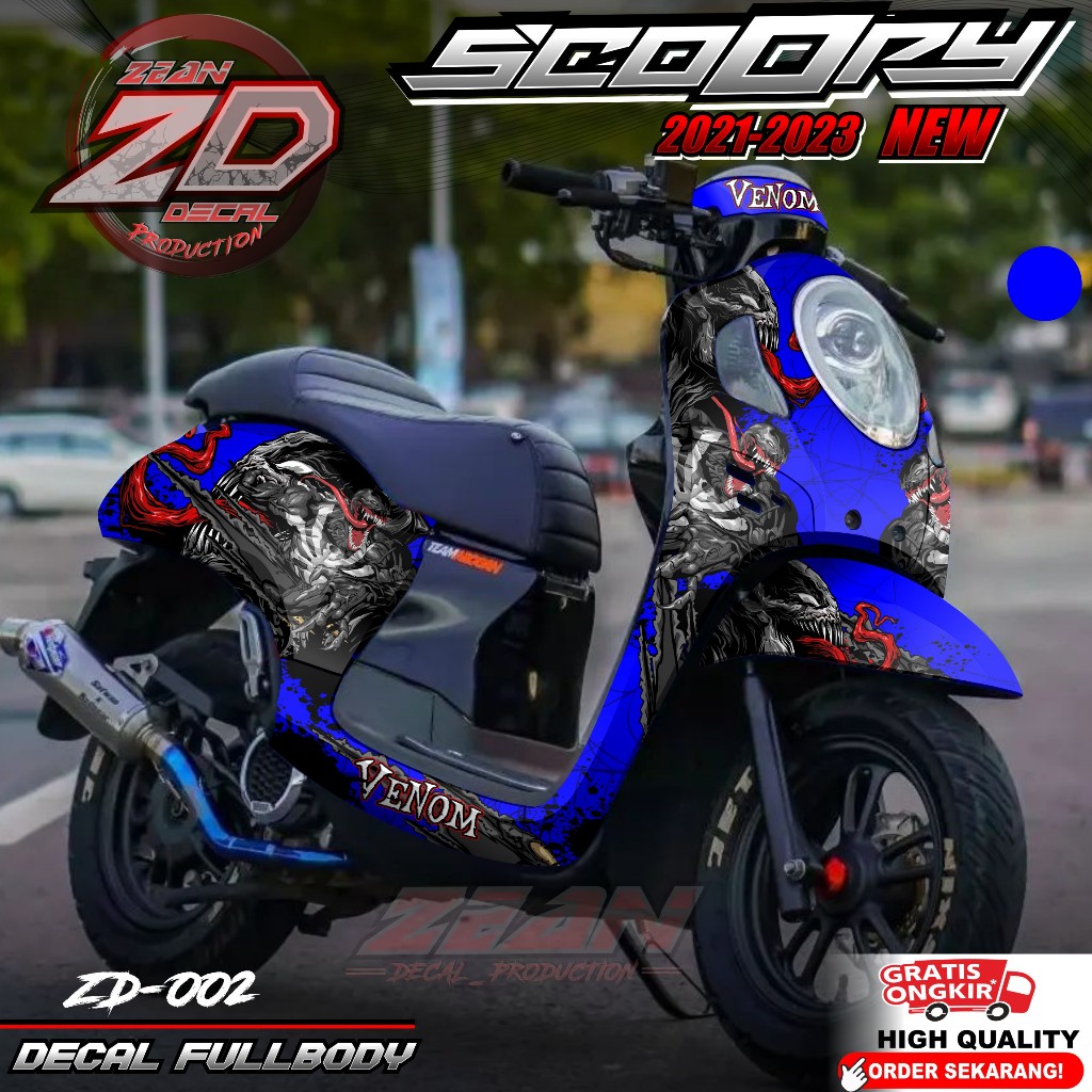 (PROMO COD) TERBARU Decal Sticker Motor Scoopy New 2021 2022 2023 2024 Full Body - Sticker Skotlet V