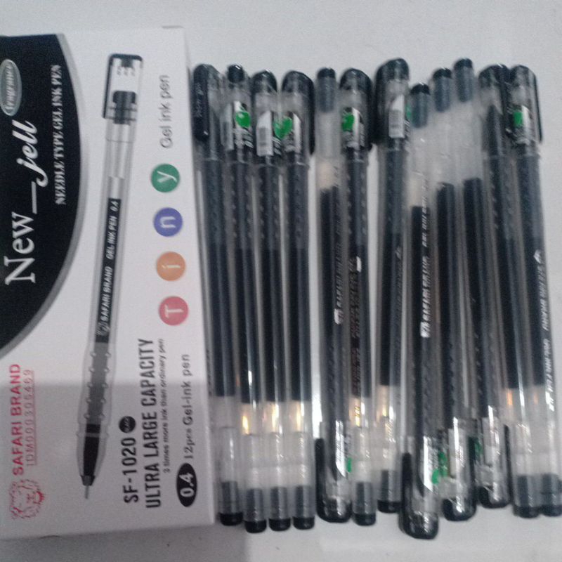

Pulpen gel safari /bonnex new gel sf-1020 0,4mm 1 pak isi 12
