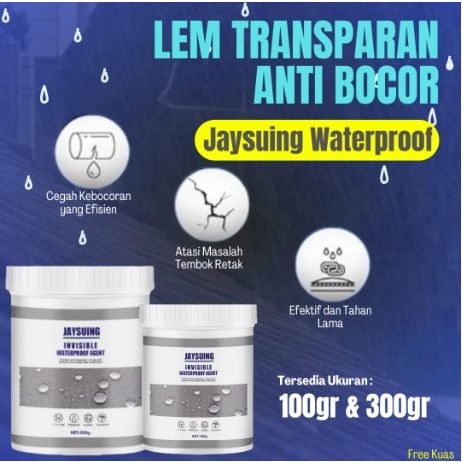 Jaysuing Lem Perekat Transparan Anti Bocor/ Lem Pelapis Anti Rembes Bocor Tahan Lama/ Lem Anti Bocor