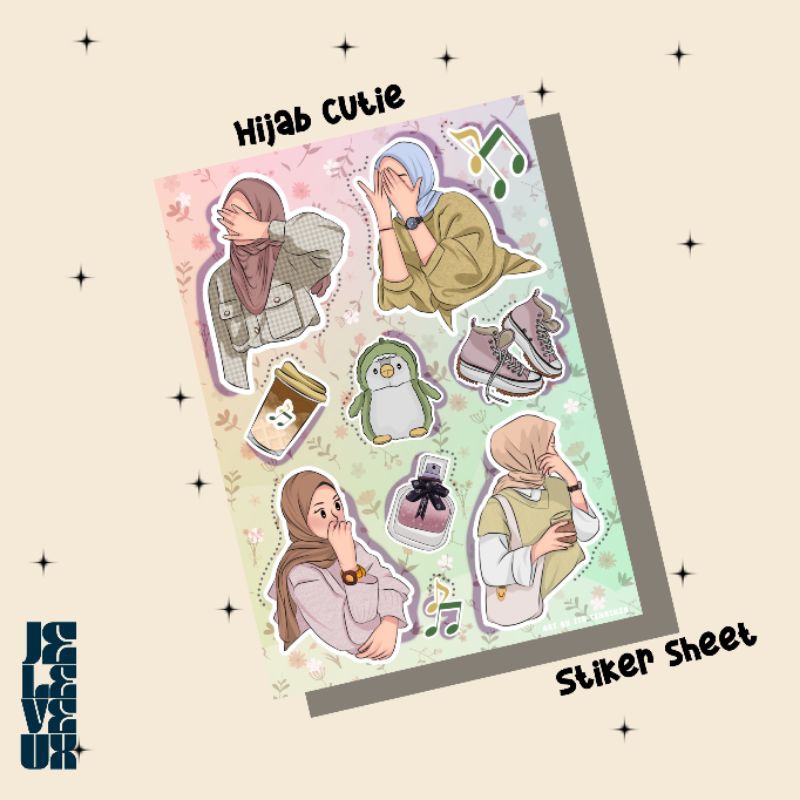 

Stiker sheet | Hijab cutie | stiker deco | stiker aestetic