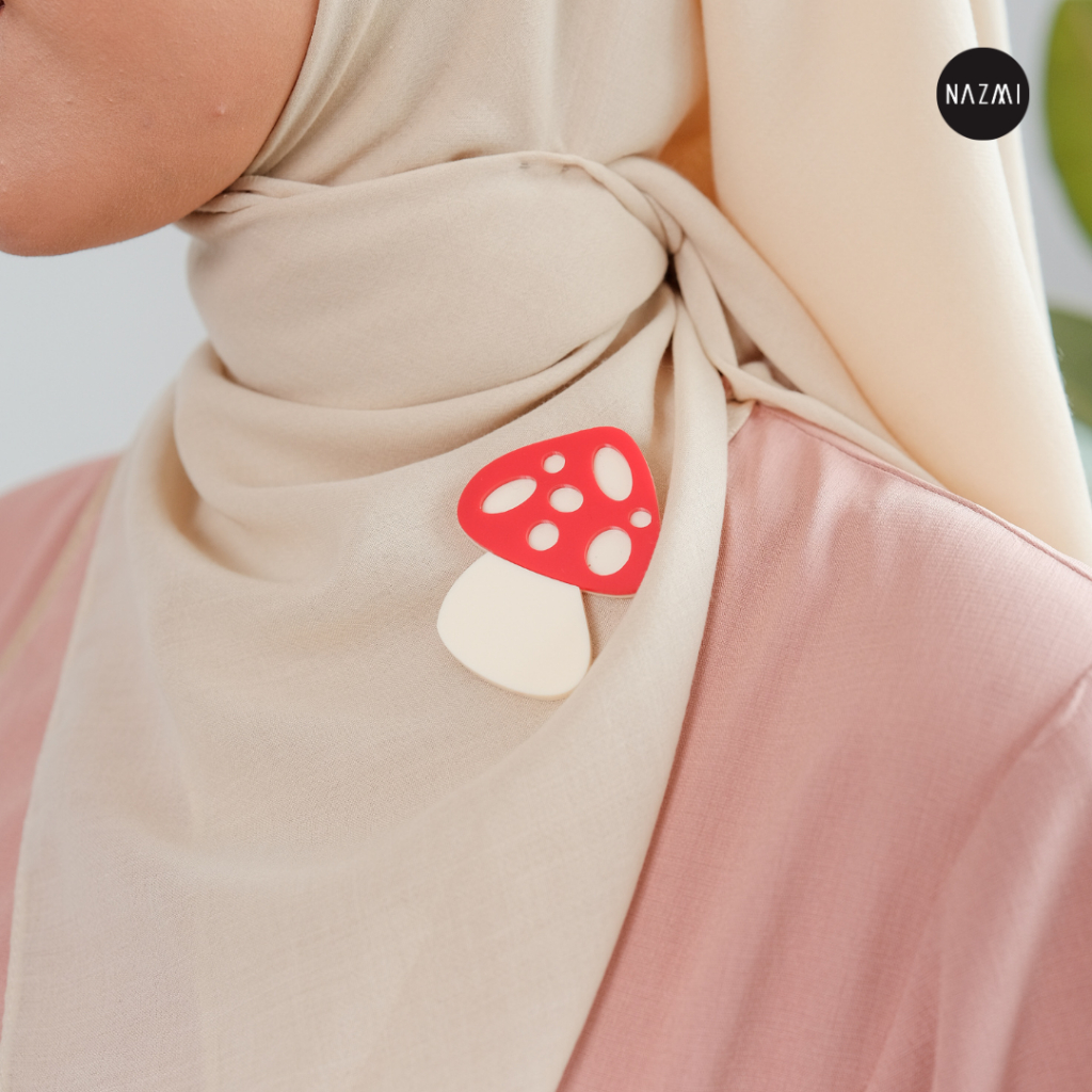 NAZMI Amanita Brooch - Bros Hijab Unik Acrylic