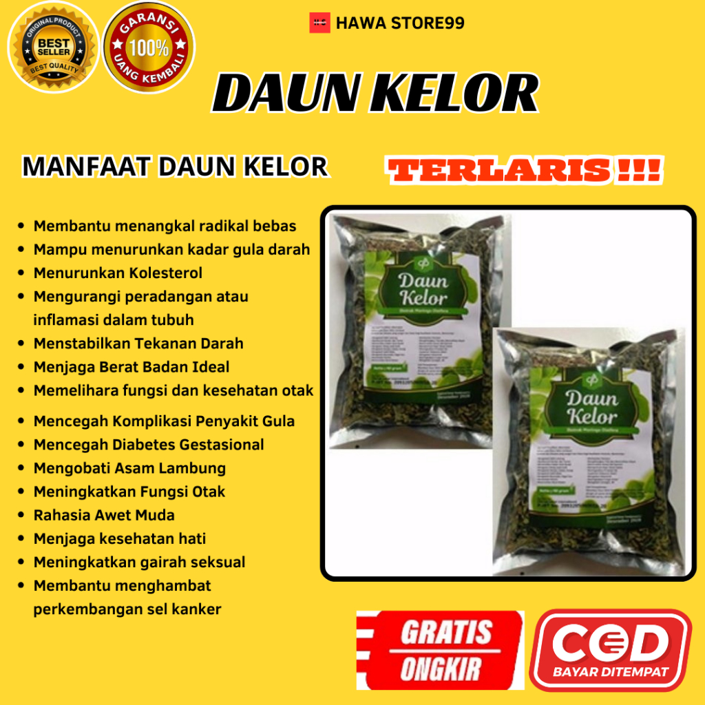 

TEH DAUN KELOR ALAMI 100% ORGANIK & HALAL TEH TUBRUK DAUN KELOR ASLI