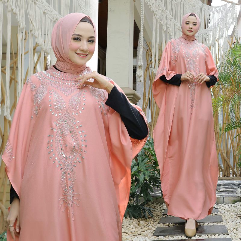 Kaptan Wanita Fashion Muslim Baju Pesta Kondangan Kekinian Mewah Simple Elegan Gaun Muslimah model T