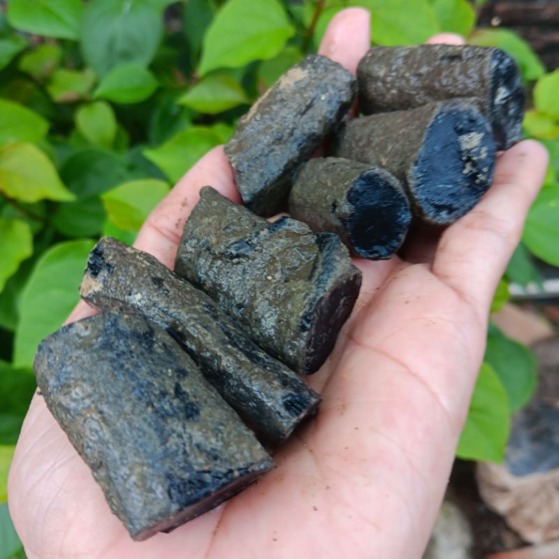 kalimaya blackopal sempur bahan batu 7 pcs berkualitas