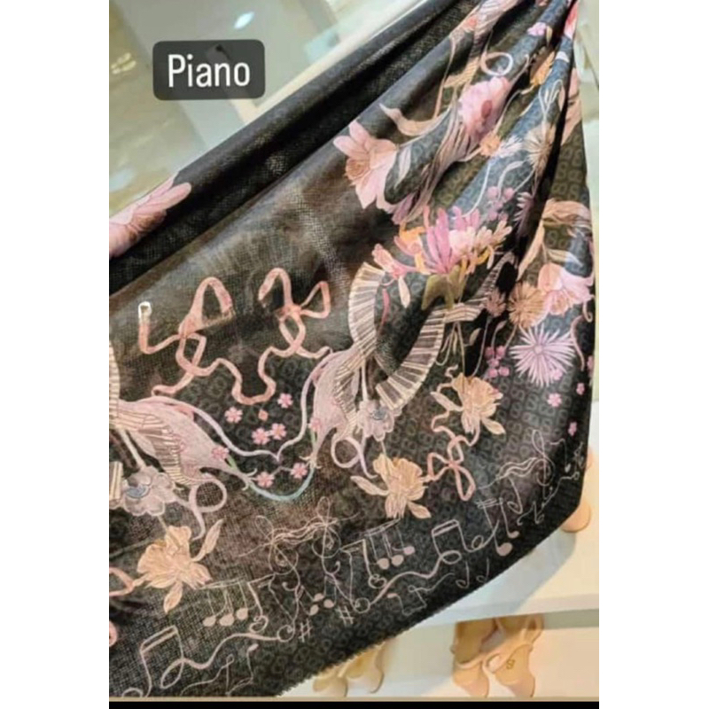 PIANO (Black) Nada Series 2 Buttonscarves new n ready