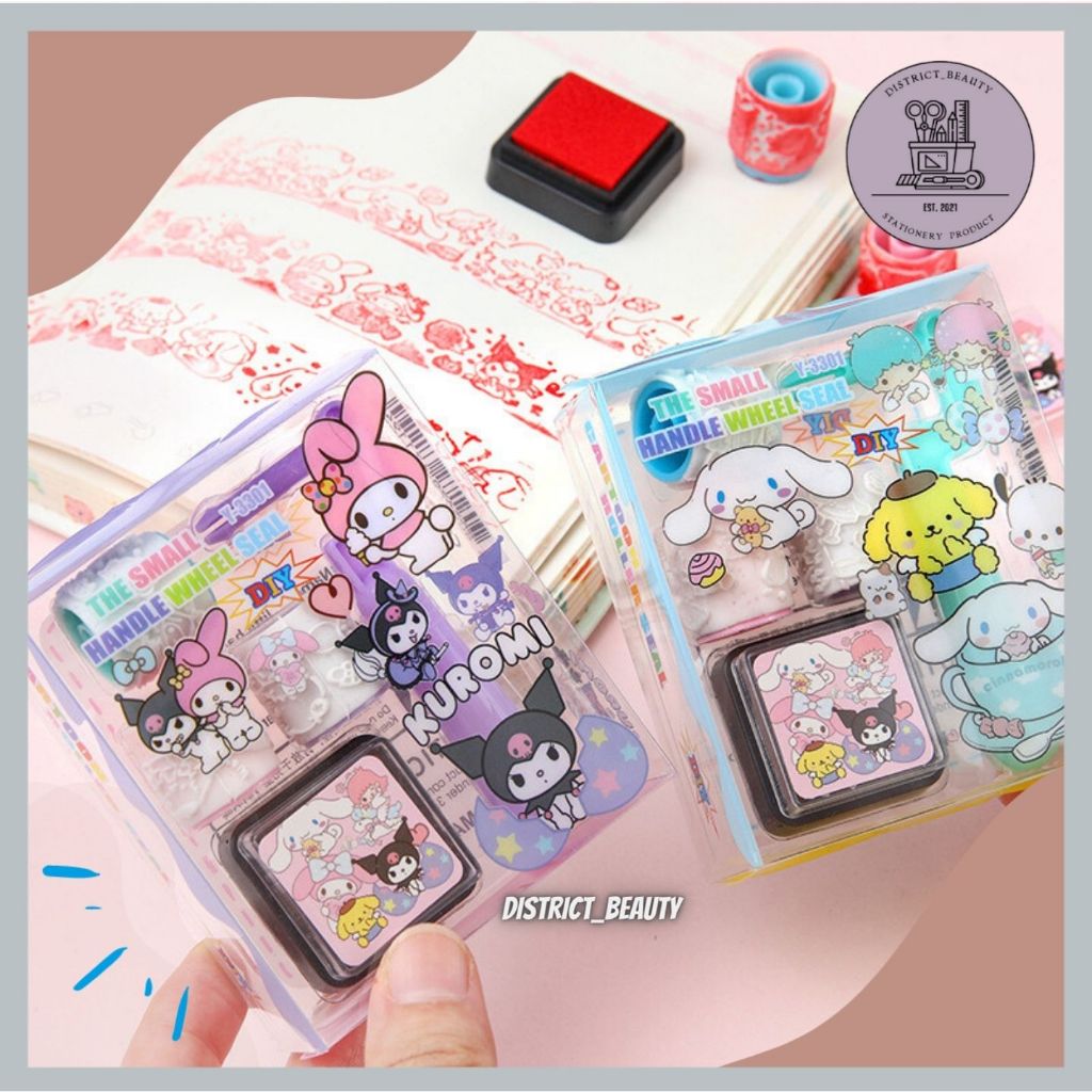 

STEMPEL ROLL MAINAN ANAK KARAKTER SANRIO / ROLL STEMPEL KUROMI CINNAMOROL STAMP ROLL LUCU