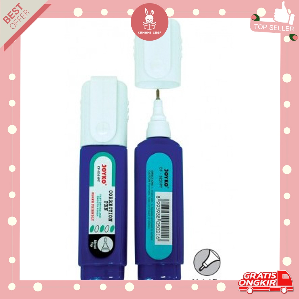 

KUMOMI - JOYKO TIPEX Cair CF-C201PT / Correction Tape Fluid / Tape x Cair / Perlengkapan Kantor / Perlengkapan Sekolah