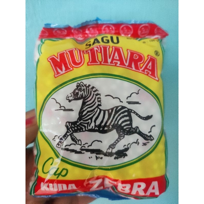 

Sagu Mutiara Zebra Bahan Bubur Mutiara Sagu Mutiara Cap Kuda Zebra 100gr/1 iket (isi 100 pcs)