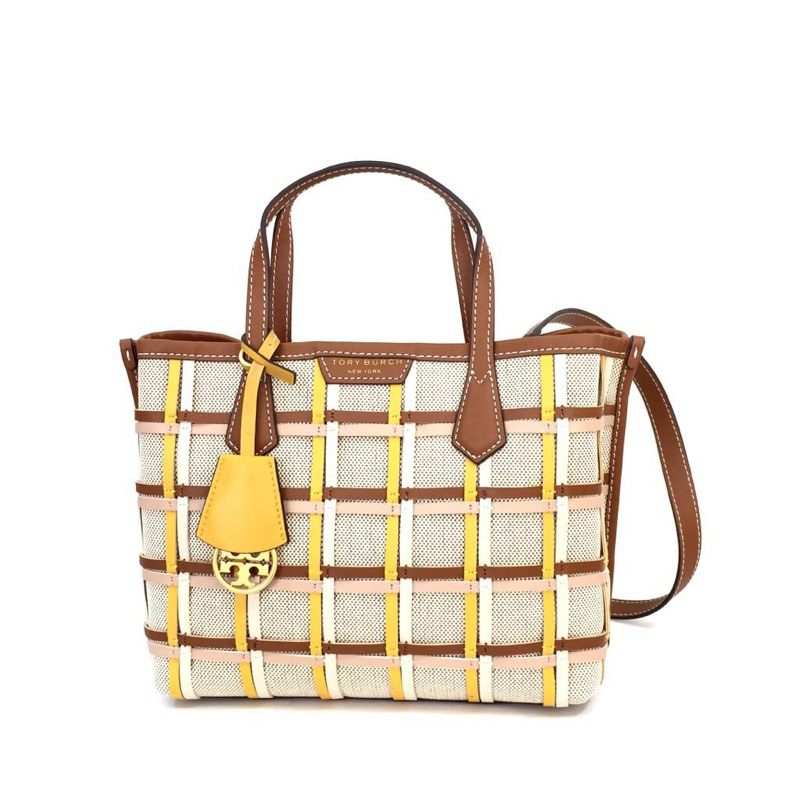 TB Perry Canvas Small Triple-Compartment Tote Bag