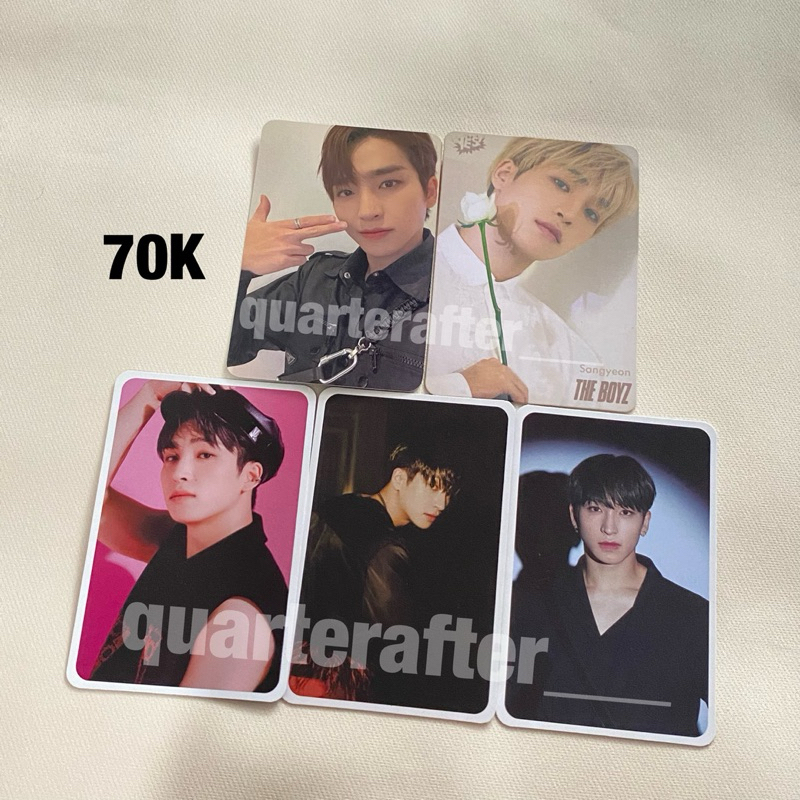 photocard pc sangyeon the boyz tbz (breaking dawn hush, benefit whisper music korea, maverick everli