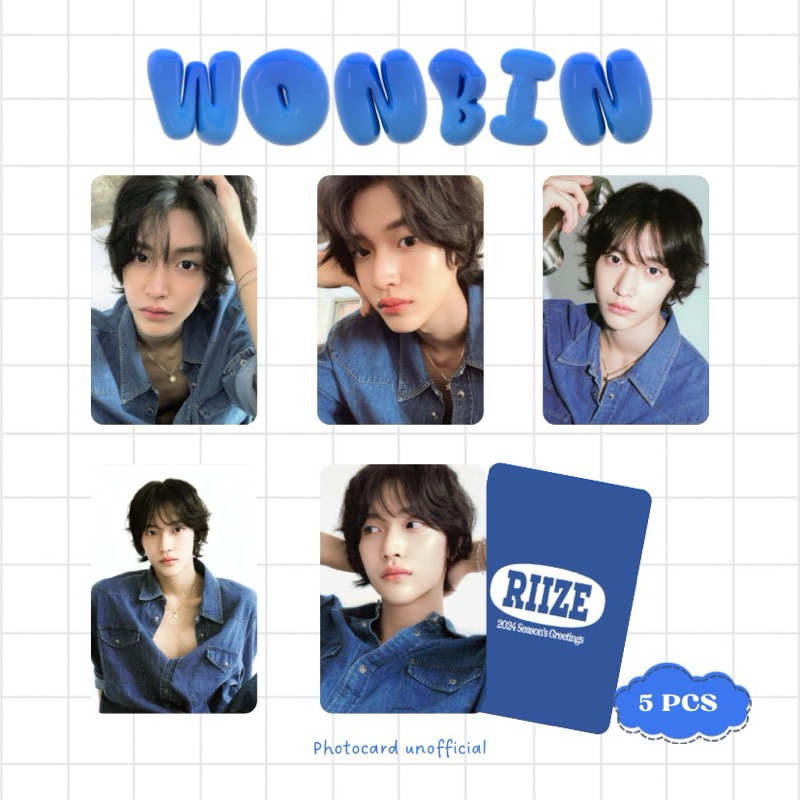 [2SISI] PHOTOCARD WONBIN SG24 RIIZE GLOSSY UNOFFICIAL
