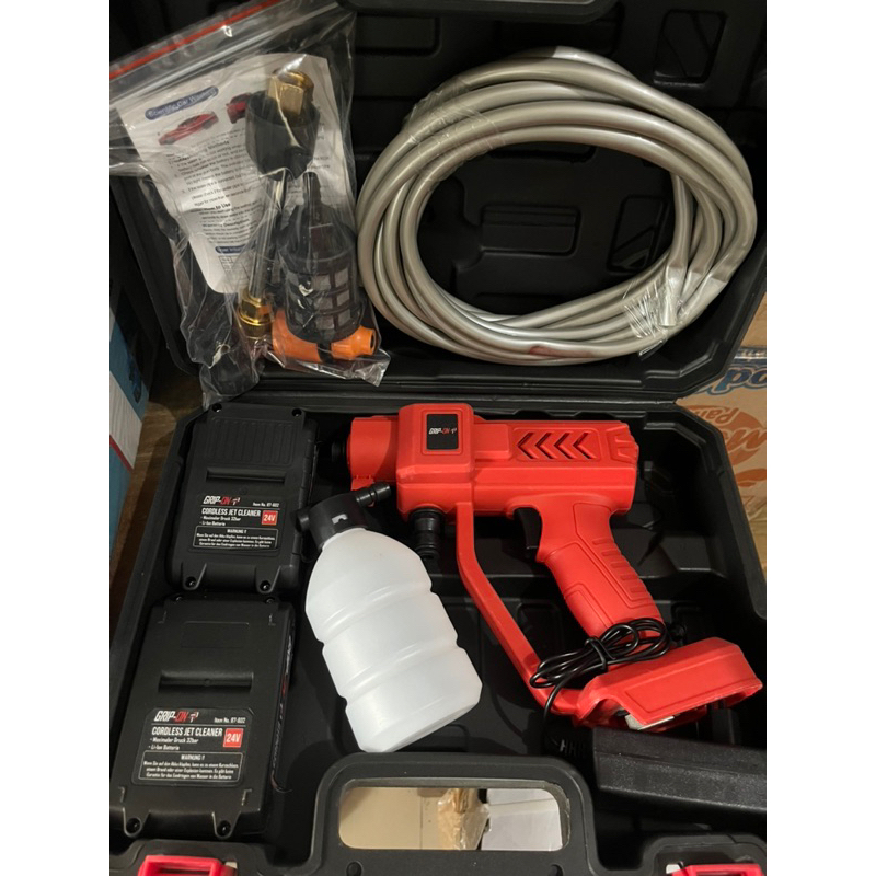 Jet Cleaner Cordless GRIP ON 2 Baterai 24 Volt termasuk Charger Jet Cleaner Baterai Cordless 24 Volt