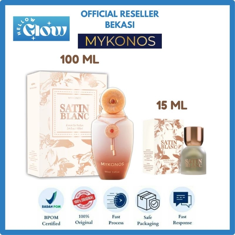 MYKONOS Satin Blanc Extrait De Parfume 100ML dan 15 ML