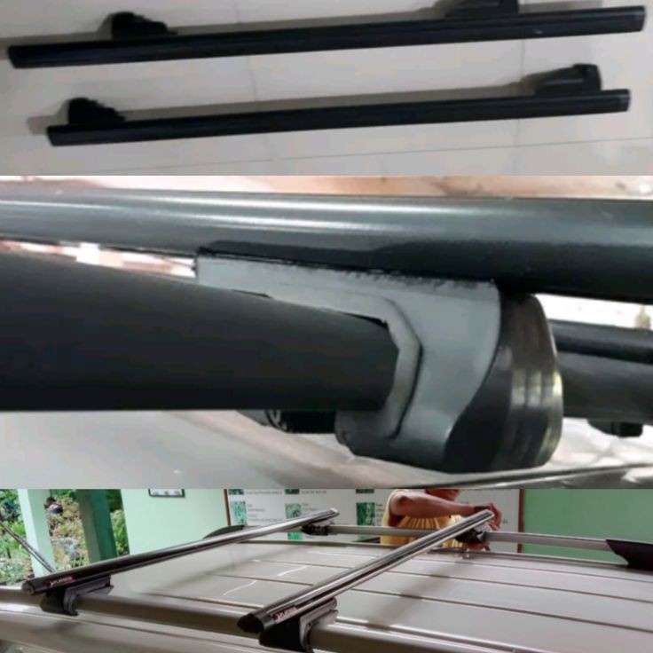 NqH CROSSBAR  SPORT RACK  Roof rack JEPIT ROOF RAIL  REL RUSH TERIOS BRV FORTUNER PAJERO