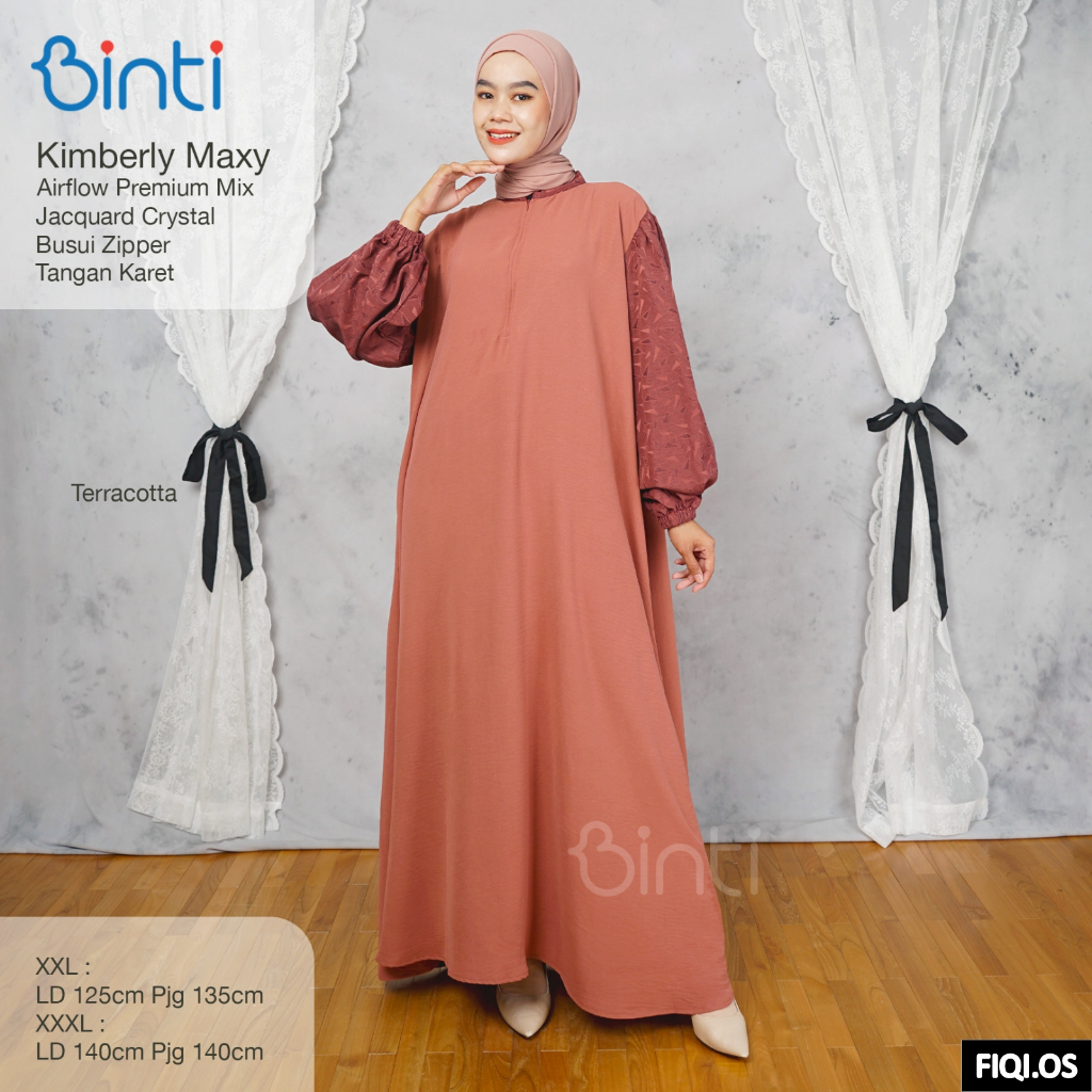 Dress Gamis Jumbo LD 125 - 140 Kimberly Maxy Ory By Binti