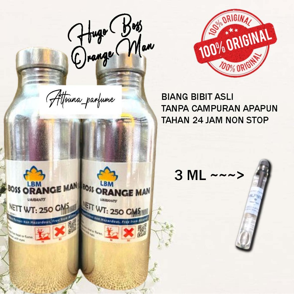 Bibit Biang Parfume Hugo Boss Orange MAN 100 % Murni atanpa campuran non alcohol tanpa alkohol minya