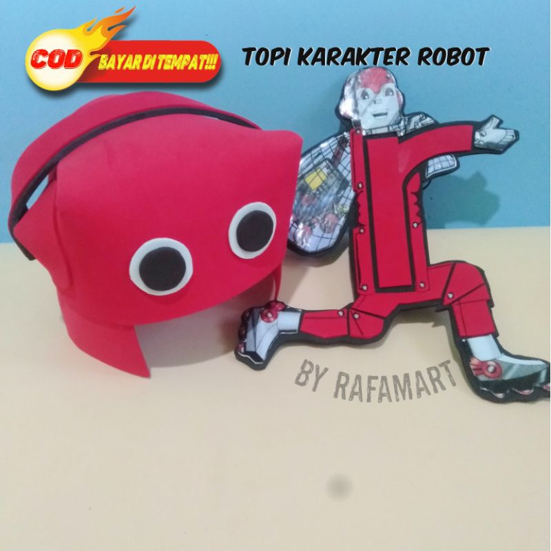 TOPI ROBOT HURUF R