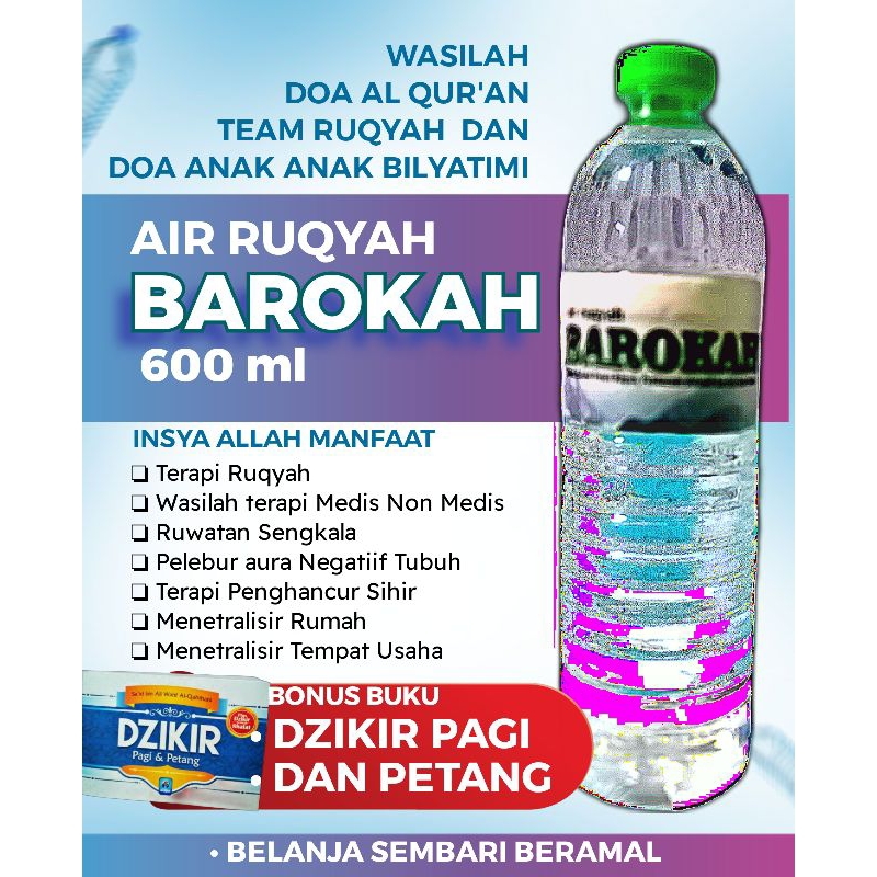 

AIR RUQYAH BAROKAH BERKAH AL QURAN DAN DOA ANAK YATIM