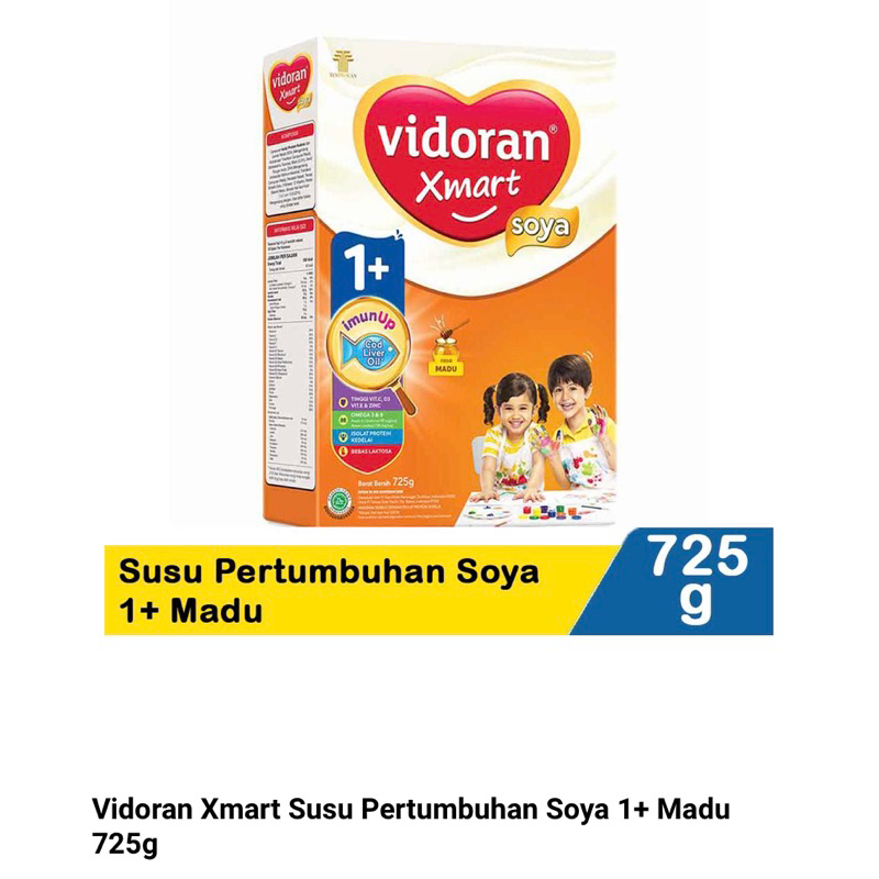 Vidoran Xmart Susu Pertumbuhan Soya 1+ Madu 725Gr