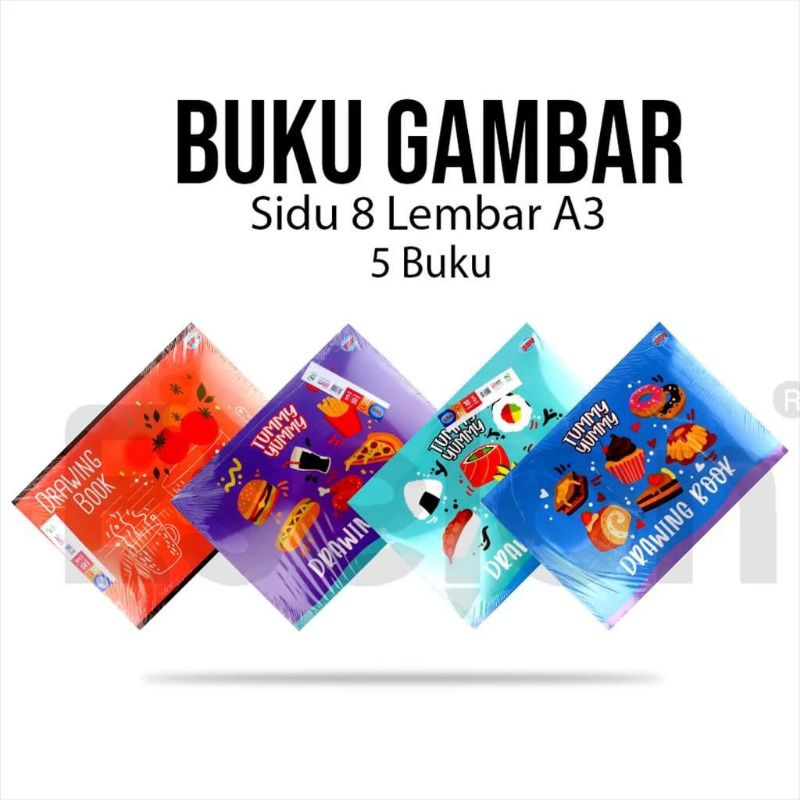 

(1PACK =5 BUKU ) BUKU GAMBAR SIDU A3 / DRAWING BOOK A3 SIDU
