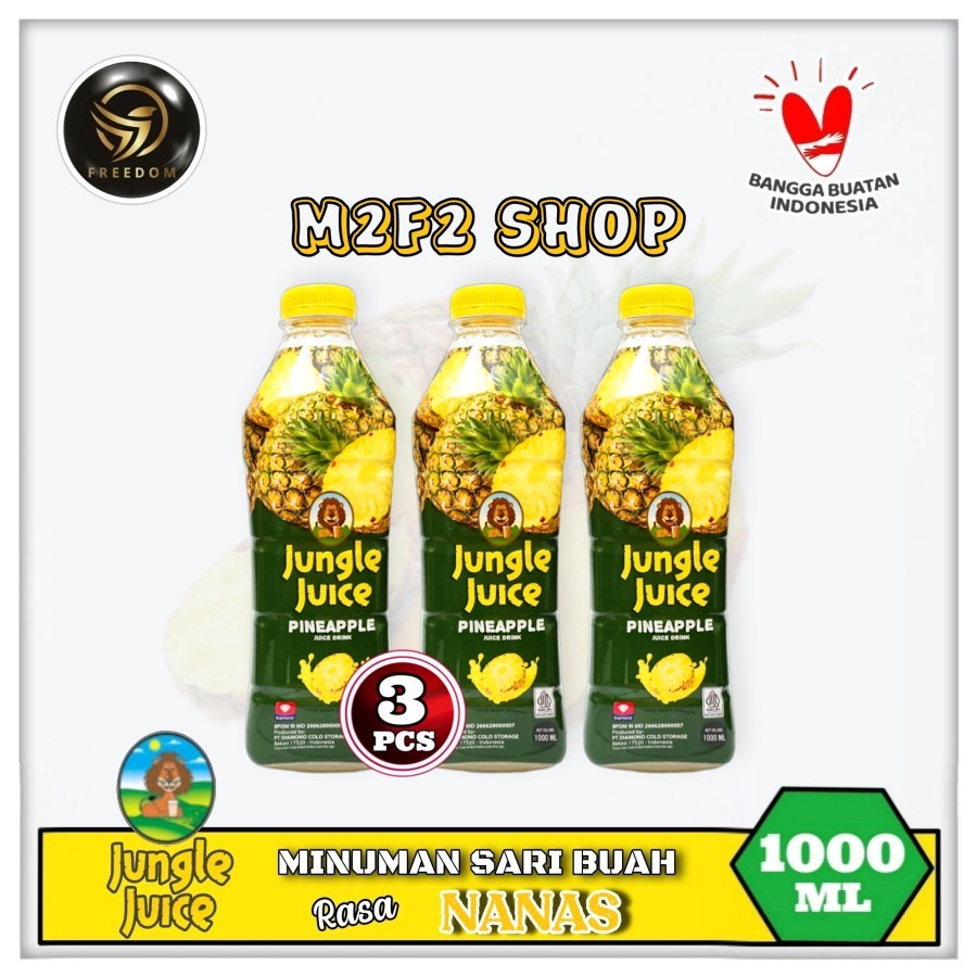 

Diamond Jungle Juice Pineapple | Jus Nanas Botol Pet - 1000 ml | 1 Liter (Kemasan 3 Pcs)