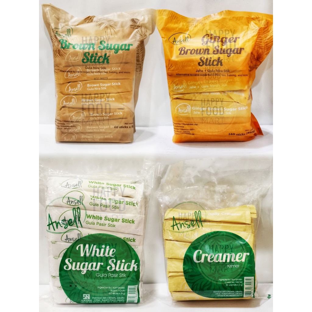 

[HALAL] ANSELL BROWN SUGAR STICK 60 PCS/GINGER BROWN SUGAR/WHITE SUGAR/GULA PASIR/GULA PUTIH SACHET/GULA NIRA/CREAMER/KRIMER/JAHE GULA MERAH BUBUK/GULA KELAPA/GULA AREN/COCONUT PALM SUGAR