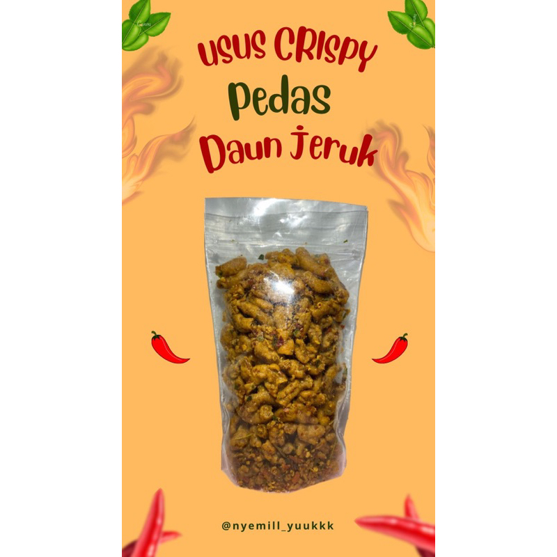 

Usus Crispy Pedas Daun Jeruk