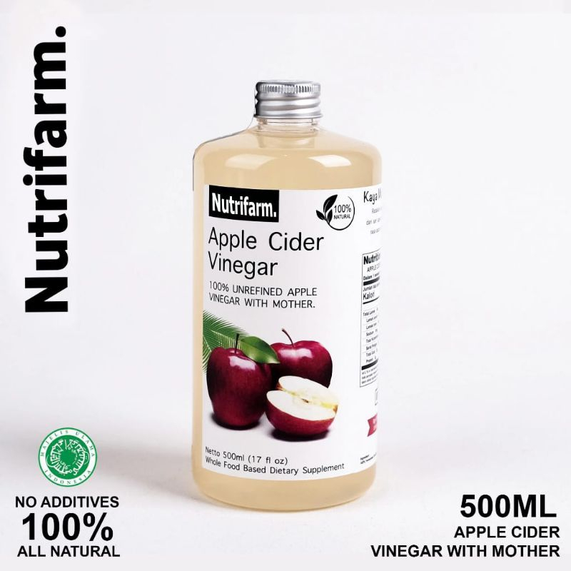 

Cuka apel nutrifarm with mother ready makassar, 500ml BPOM