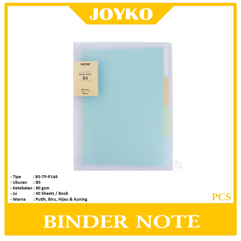 

Joyko - Binder Note B5-TP-P144 Cover Transparant Buku Tulis - Pcs