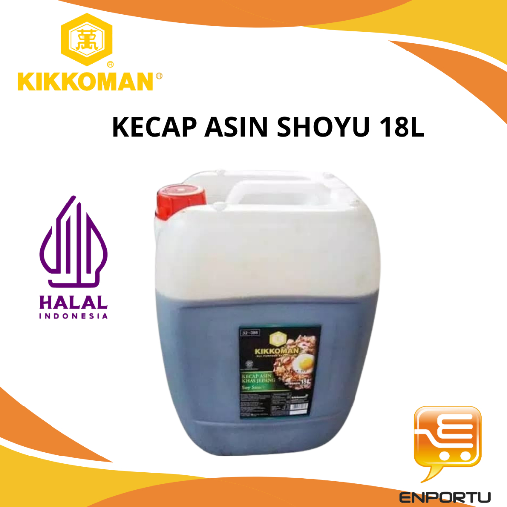

Kikkoman Kecap Asin Shoyu 18L | Soy Sauce Jerigen Halal