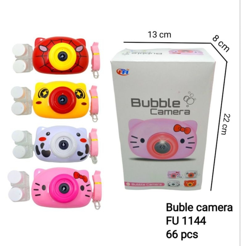 Mainan Bubble Camera Gelembung Kamera SABUN KARAKTER SPIDERMAN HELLO KITTY DORAEMON TIGER (FU 1144)