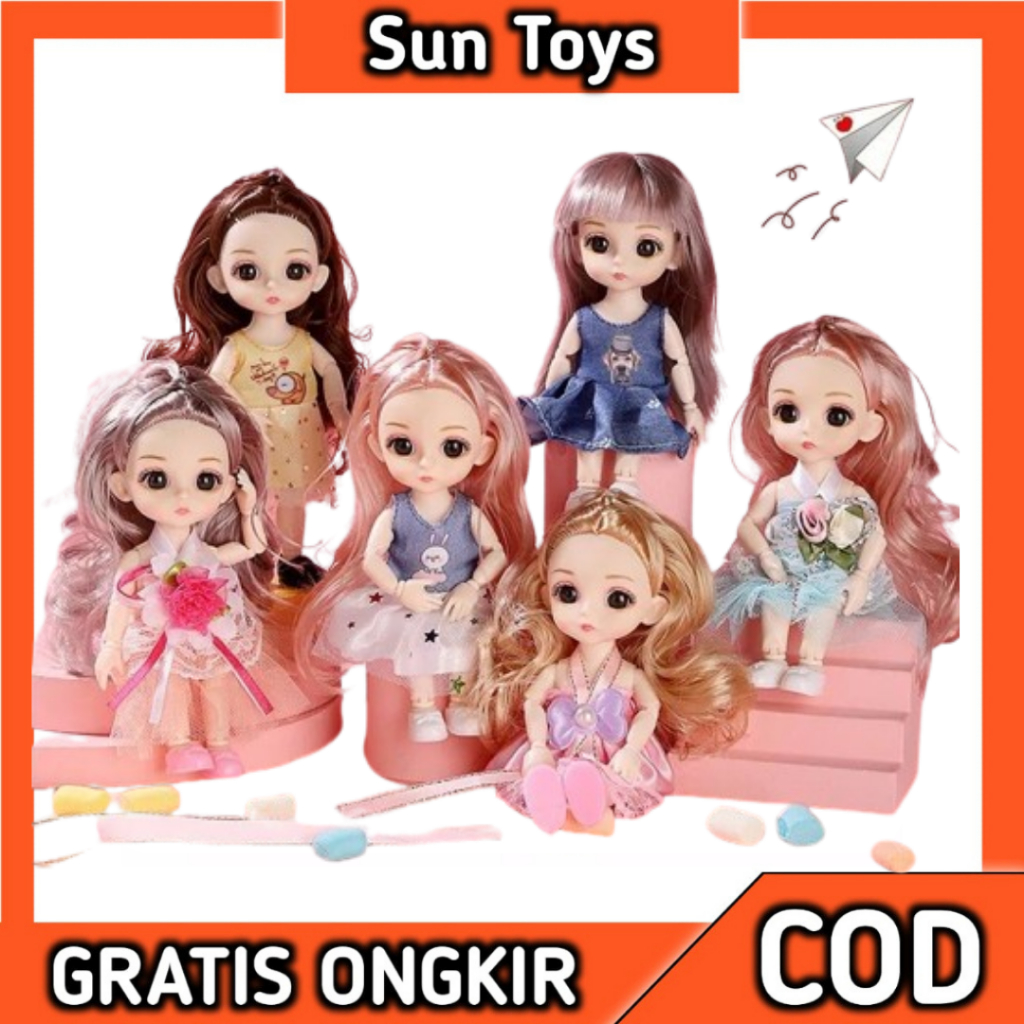 Boneka Lovely Doll Korea Bertekuk 17CM // Boneka Yuna baby doll