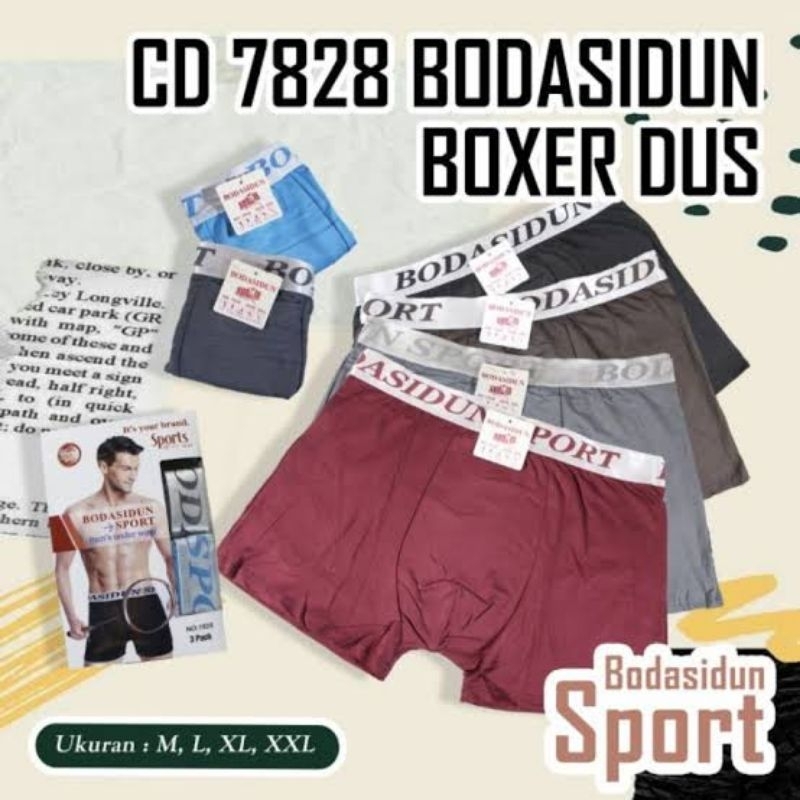 boxer BODASIDUN bahan halus isi 3 pcs sama dgn ROPOLO