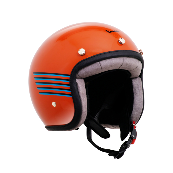 Helm Vespa Original Italy Graphic Orange