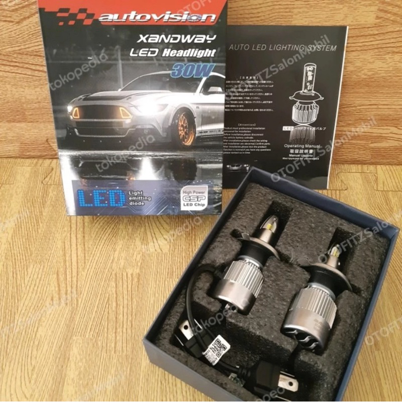 Lampu LED AUTOVISON Xandway H4 30Watt