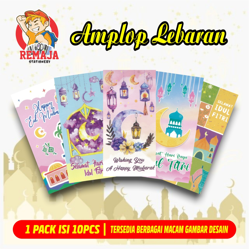 

Amplop Idul Fitri Lucu Murah isi 10pcs Ukuran L (HARGA 1 PACK ISI 10 LEMBAR)