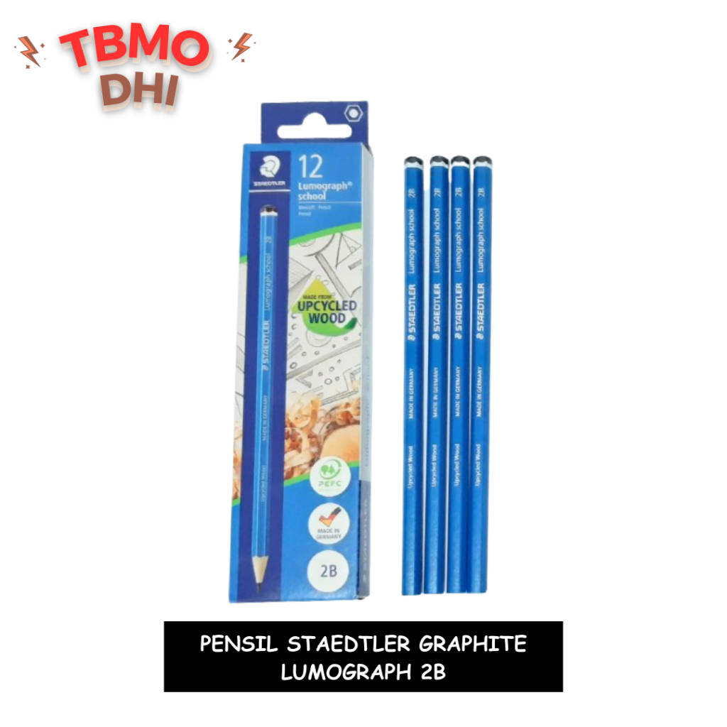 

(1 pack) Pencil Graphite Lumograph Pensil Ujian 2B Staedtler