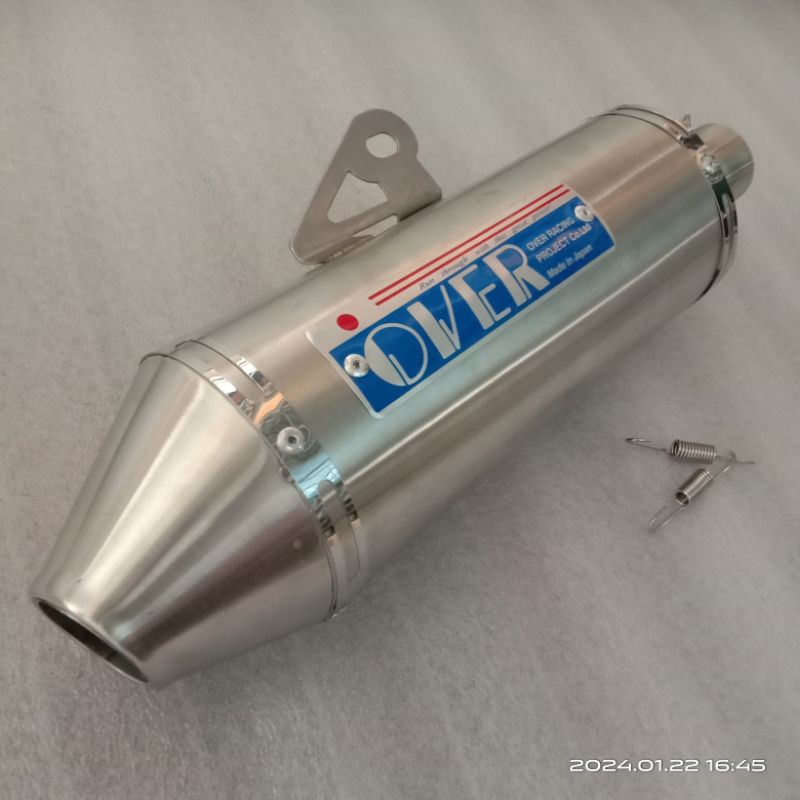 Over Racing Japan Mirror Silincer FOR KLX CRF Exhaust Over canister inlet38