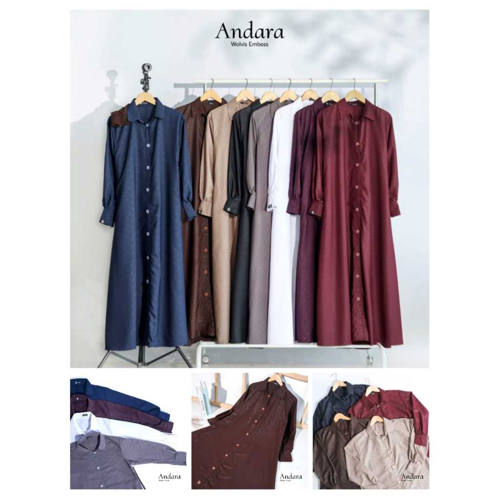 ANDARA SET GAMIS SYARI BY SAHILA SET KHIMAR DAN CADAR GAMIS SYARI