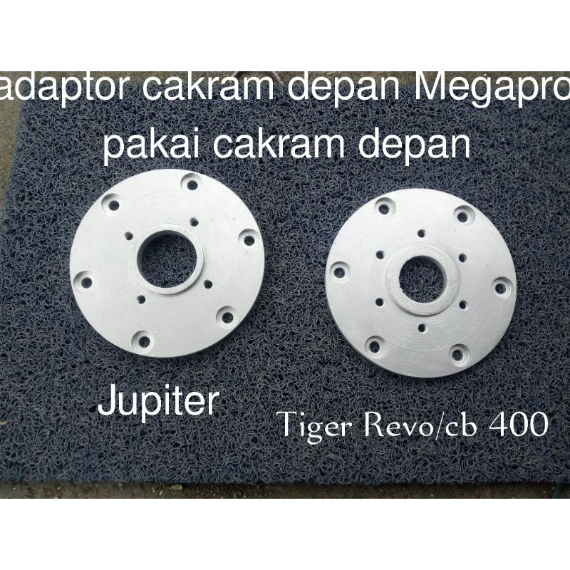 adaptor cakram depan Megapro Tiger lama Verza cb 150R old pakai cakram depan Jupiter Tiger Revo cb40