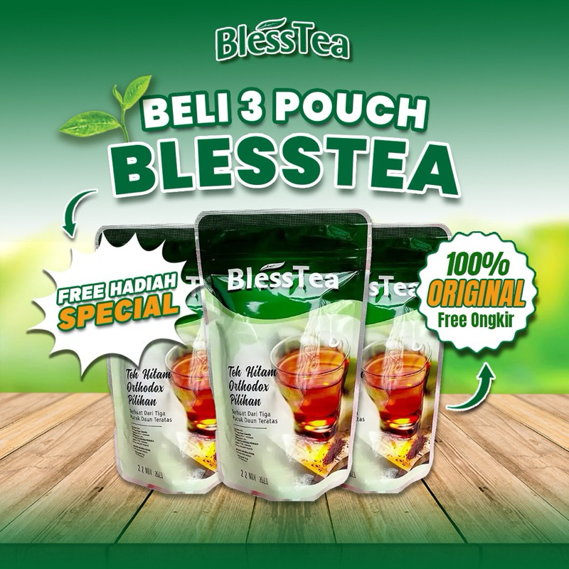 

Teh Hitam Blesstea paket isi 3 pouch Original