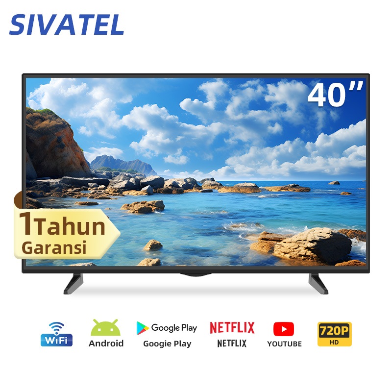 Sivatel TV Smart 40 inch TV FHD LED TV Android 11.0 Televisi Netflix/YouTube-WiFi/HDMI/USB