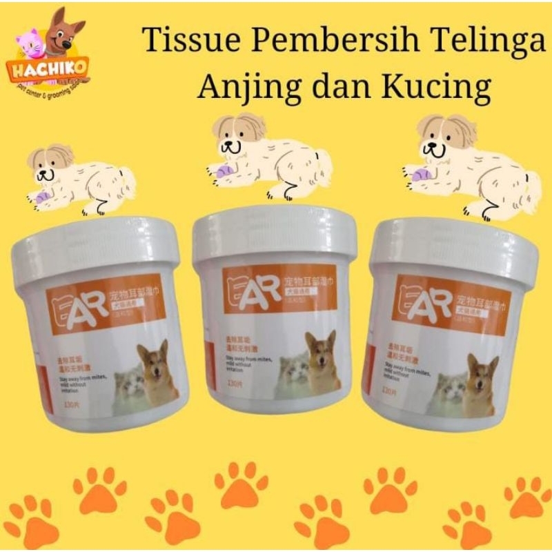 Tissue Pembersih Telinga Kucing Anjing