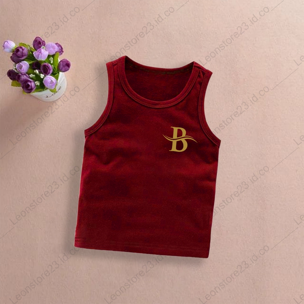 SINGLET ANAK Baju Atasan Anak Kaos Dalam Anak Pakaian Anak Laki dan Perempuan logo BGOLD