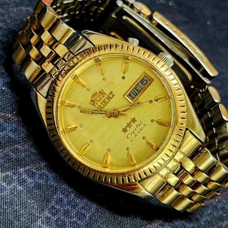 Jam tangan ORIENT FLUTED DATE JUST TRIPLE STAR Automatic ORIGINAL