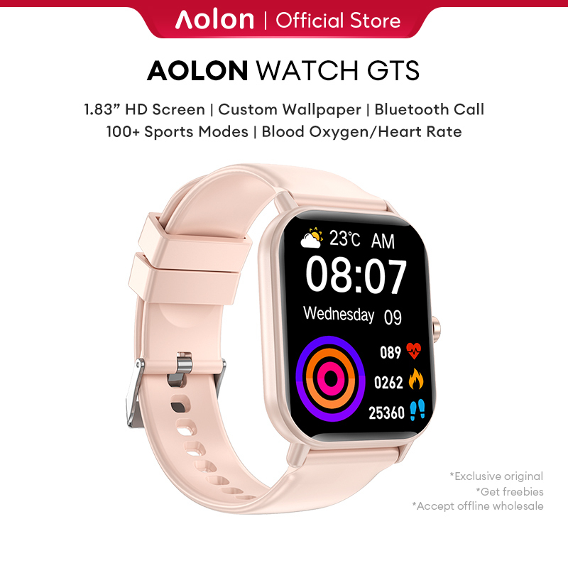 Aolon GTS 2024 Smartwatch Bluetooth Call Custom Wallpaper Waterproof Jam Tangan Smart Watch Men Wome