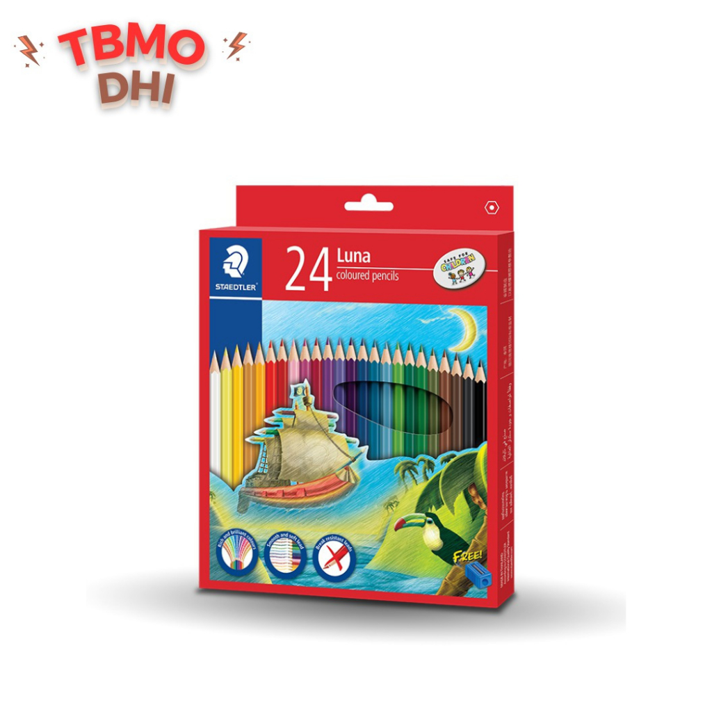 

Staedtler Luna Permanent Coloured Pencil 136 C24 - Isi 24 Pcs Pensil Warna