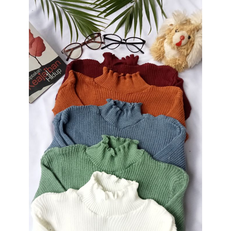 BAJU RAJUT  KRIWIL ANAK PEREMPUAN LENGAN PANJANG