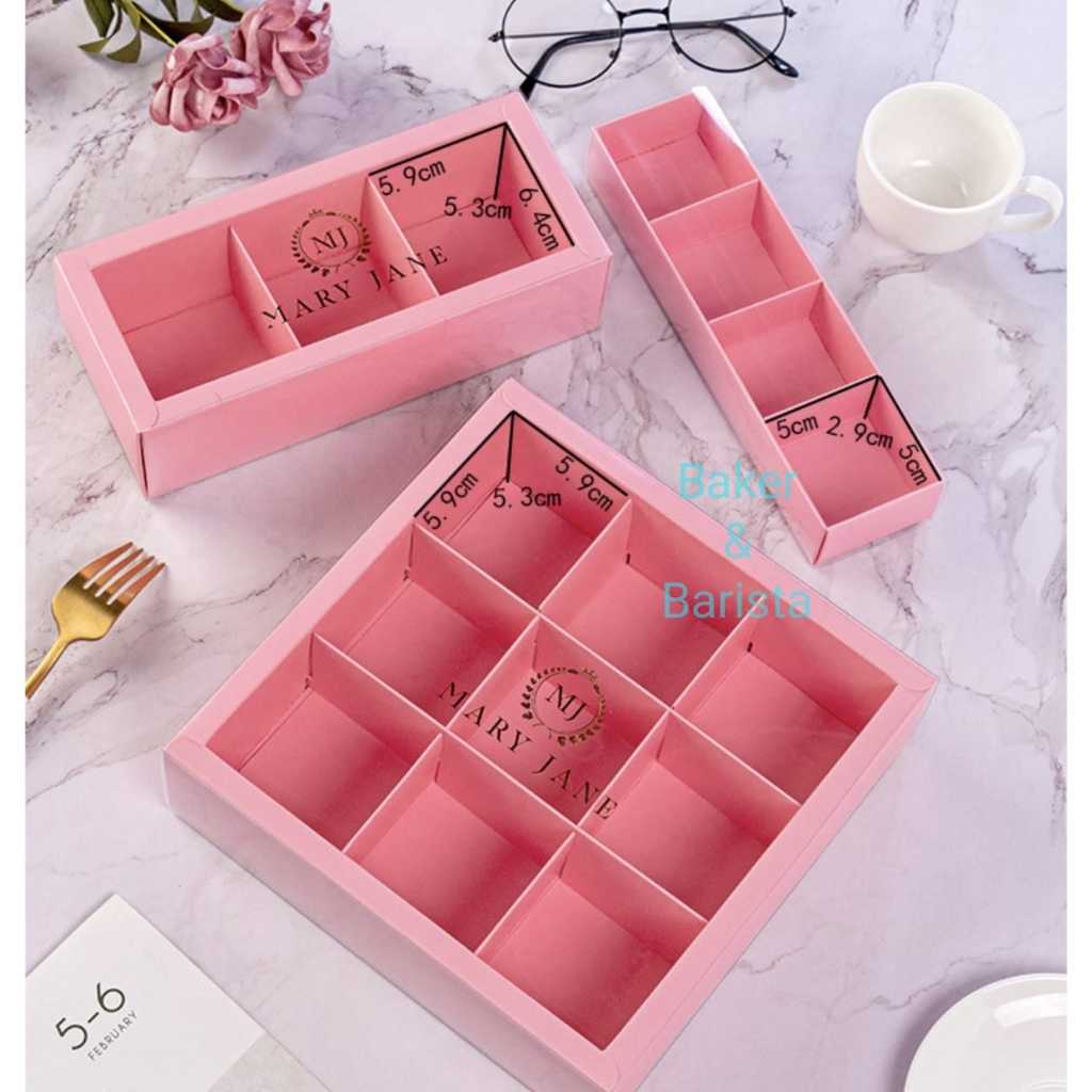 

Box Mika Sekat 9 Pink / Box Mika sekat 3 Pink Box Coklat cookies cake box hampers